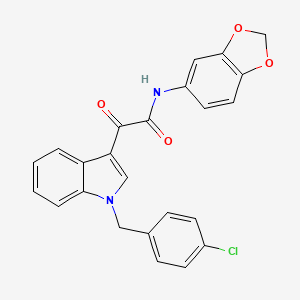 molecular formula C24H17ClN2O4 B4329196 N-1,3-benzodioxol-5-yl-2-[1-(4-chlorobenzyl)-1H-indol-3-yl]-2-oxoacetamide 