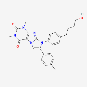 molecular formula C26H27N5O3 B4329221 8-[4-(4-hydroxybutyl)phenyl]-1,3-dimethyl-7-(4-methylphenyl)-1H-imidazo[2,1-f]purine-2,4(3H,8H)-dione 