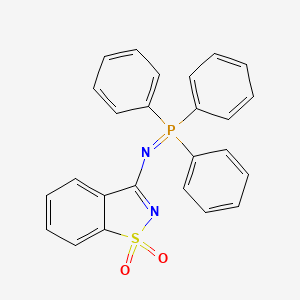 molecular formula C25H19N2O2PS B4329224 3-[(triphenylphosphoranylidene)amino]-1,2-benzisothiazole 1,1-dioxide 