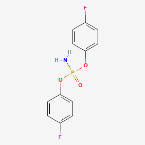 molecular formula C12H10F2NO3P B4329240 bis(4-fluorophenyl) amidophosphate 