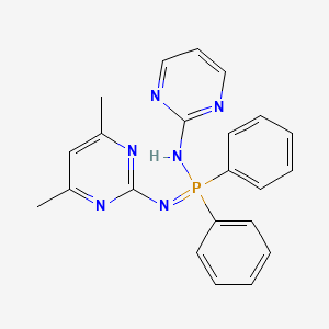 molecular formula C22H21N6P B4329285 N'-(4,6-dimethylpyrimidin-2-yl)-P,P-diphenyl-N-pyrimidin-2-ylphosphinimidic amide 