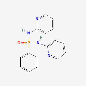 molecular formula C16H15N4OP B4329314 P-phenyl-N,N'-dipyridin-2-ylphosphonic diamide 