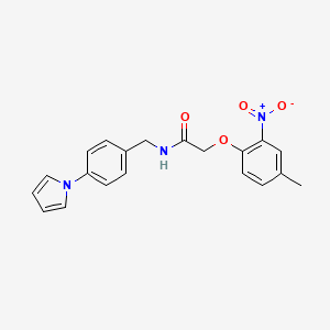 molecular formula C20H19N3O4 B4329337 2-(4-methyl-2-nitrophenoxy)-N-[4-(1H-pyrrol-1-yl)benzyl]acetamide 