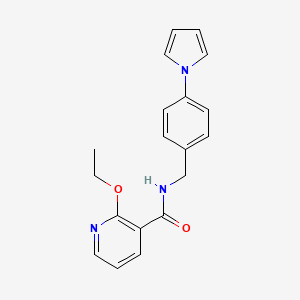 molecular formula C19H19N3O2 B4329348 2-ethoxy-N-[4-(1H-pyrrol-1-yl)benzyl]nicotinamide 