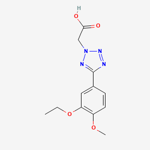 molecular formula C12H14N4O4 B4329367 [5-(3-ethoxy-4-methoxyphenyl)-2H-tetrazol-2-yl]acetic acid 