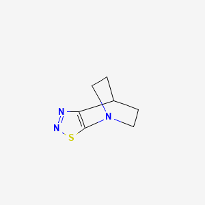 molecular formula C7H9N3S B4329387 3-thia-1,4,5-triazatricyclo[5.2.2.0~2,6~]undeca-2(6),4-diene 