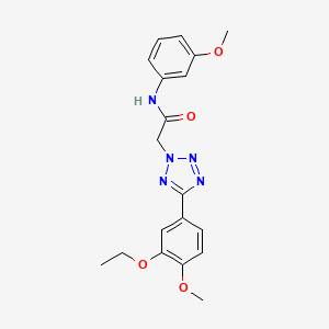 molecular formula C19H21N5O4 B4329394 2-[5-(3-ethoxy-4-methoxyphenyl)-2H-tetrazol-2-yl]-N-(3-methoxyphenyl)acetamide 