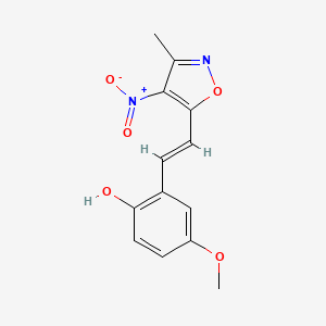 4-methoxy-2-[2-(3-methyl-4-nitroisoxazol-5-yl)vinyl]phenol