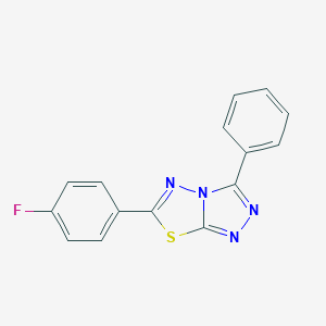 molecular formula C15H9FN4S B432944 6-(4-Fluorophenyl)-3-phenyl[1,2,4]triazolo[3,4-b][1,3,4]thiadiazole CAS No. 537017-12-2