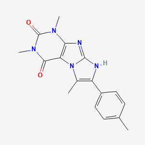 molecular formula C17H17N5O2 B4329445 1,3,6-trimethyl-7-(4-methylphenyl)-1H-imidazo[2,1-f]purine-2,4(3H,8H)-dione 