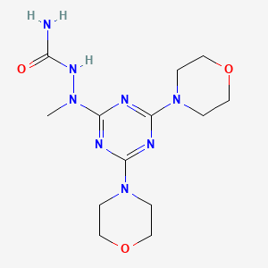 molecular formula C13H22N8O3 B4329453 2-(4,6-dimorpholin-4-yl-1,3,5-triazin-2-yl)-2-methylhydrazinecarboxamide 