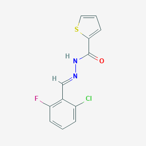 molecular formula C12H8ClFN2OS B432946 N'-[(E)-(2-chloro-6-fluorophenyl)methylidene]thiophene-2-carbohydrazide CAS No. 304905-83-7