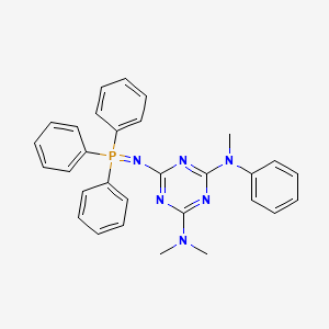 molecular formula C30H29N6P B4329466 N,N,N'-trimethyl-N'-phenyl-6-[(triphenylphosphoranylidene)amino]-1,3,5-triazine-2,4-diamine 