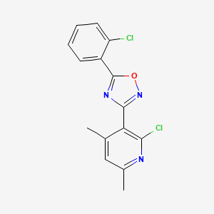 molecular formula C15H11Cl2N3O B4329472 2-chloro-3-[5-(2-chlorophenyl)-1,2,4-oxadiazol-3-yl]-4,6-dimethylpyridine 