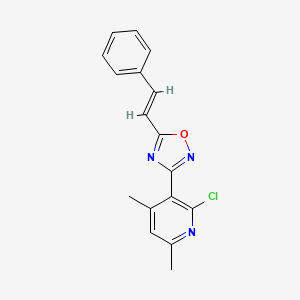 2-chloro-4,6-dimethyl-3-[5-(2-phenylvinyl)-1,2,4-oxadiazol-3-yl]pyridine