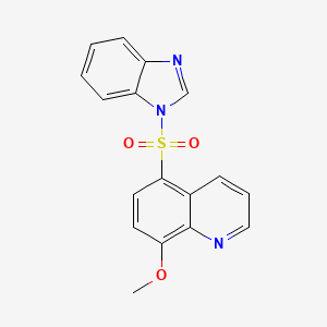 molecular formula C17H13N3O3S B4329489 5-(1H-benzimidazol-1-ylsulfonyl)-8-methoxyquinoline 