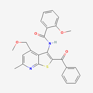 molecular formula C25H22N2O4S B4329518 N-[2-benzoyl-4-(methoxymethyl)-6-methylthieno[2,3-b]pyridin-3-yl]-2-methoxybenzamide 