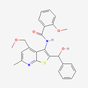 molecular formula C25H24N2O4S B4329520 N-[2-[hydroxy(phenyl)methyl]-4-(methoxymethyl)-6-methylthieno[2,3-b]pyridin-3-yl]-2-methoxybenzamide 