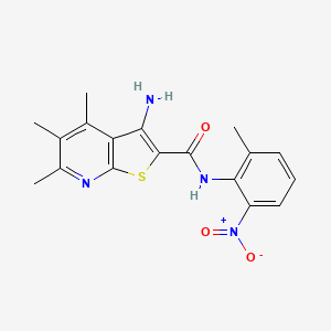 molecular formula C18H18N4O3S B4329547 3-amino-4,5,6-trimethyl-N-(2-methyl-6-nitrophenyl)thieno[2,3-b]pyridine-2-carboxamide 