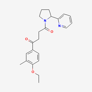 molecular formula C22H26N2O3 B4329561 1-(4-ethoxy-3-methylphenyl)-4-oxo-4-(2-pyridin-2-ylpyrrolidin-1-yl)butan-1-one 