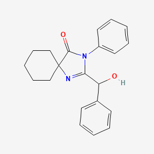 molecular formula C21H22N2O2 B4329569 2-[hydroxy(phenyl)methyl]-3-phenyl-1,3-diazaspiro[4.5]dec-1-en-4-one 