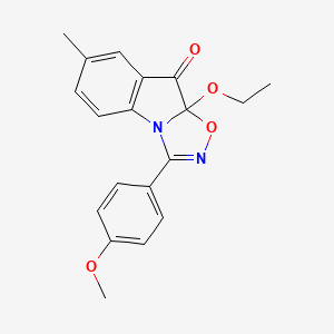 molecular formula C19H18N2O4 B4329577 9a-ethoxy-3-(4-methoxyphenyl)-7-methyl[1,2,4]oxadiazolo[4,5-a]indol-9(9aH)-one 
