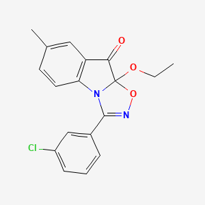molecular formula C18H15ClN2O3 B4329581 3-(3-chlorophenyl)-9a-ethoxy-7-methyl[1,2,4]oxadiazolo[4,5-a]indol-9(9aH)-one 