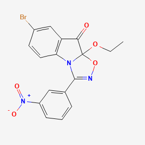 molecular formula C17H12BrN3O5 B4329587 7-bromo-9a-ethoxy-3-(3-nitrophenyl)[1,2,4]oxadiazolo[4,5-a]indol-9(9aH)-one 