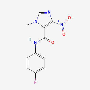 molecular formula C11H9FN4O3 B4329597 N-(4-fluorophenyl)-1-methyl-4-nitro-1H-imidazole-5-carboxamide 