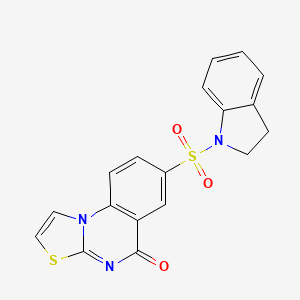 molecular formula C18H13N3O3S2 B4329704 7-(2,3-dihydro-1H-indol-1-ylsulfonyl)-5H-[1,3]thiazolo[3,2-a]quinazolin-5-one 