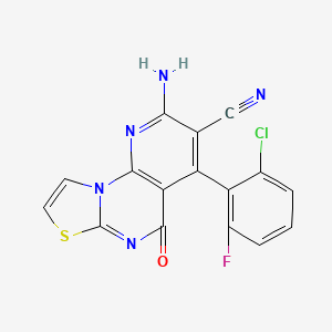 2-amino-4-(2-chloro-6-fluorophenyl)-5-oxo-5H-pyrido[3,2-e][1,3]thiazolo[3,2-a]pyrimidine-3-carbonitrile