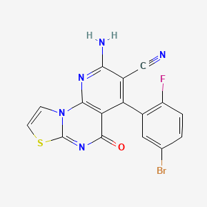 molecular formula C16H7BrFN5OS B4329792 2-amino-4-(5-bromo-2-fluorophenyl)-5-oxo-5H-pyrido[3,2-e][1,3]thiazolo[3,2-a]pyrimidine-3-carbonitrile 