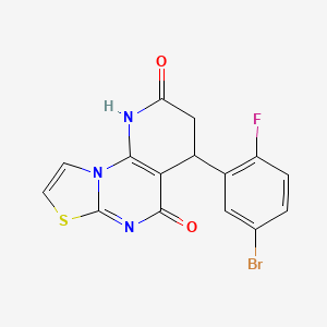 molecular formula C15H9BrFN3O2S B4329799 4-(5-bromo-2-fluorophenyl)-3,4-dihydro-2H-pyrido[3,2-e][1,3]thiazolo[3,2-a]pyrimidine-2,5(1H)-dione 