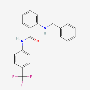 molecular formula C21H17F3N2O B4329898 2-(benzylamino)-N-[4-(trifluoromethyl)phenyl]benzamide 