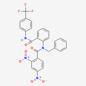 molecular formula C28H19F3N4O6 B4329906 N-benzyl-2,4-dinitro-N-[2-({[4-(trifluoromethyl)phenyl]amino}carbonyl)phenyl]benzamide 