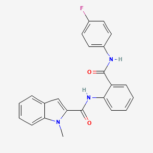 molecular formula C23H18FN3O2 B4329935 N-(2-{[(4-fluorophenyl)amino]carbonyl}phenyl)-1-methyl-1H-indole-2-carboxamide 