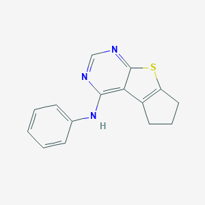 molecular formula C15H13N3S B432994 (2,3-Dihydro-1H-8-thia-5,7-diaza-cyclopenta[a]inden-4-yl)-phenyl-amine CAS No. 445220-55-3
