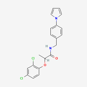 molecular formula C20H18Cl2N2O2 B4329941 2-(2,4-dichlorophenoxy)-N-[4-(1H-pyrrol-1-yl)benzyl]propanamide 
