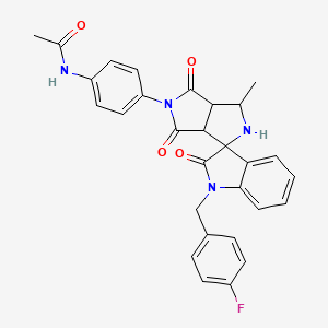 molecular formula C29H25FN4O4 B4329948 N-{4-[1-(4-fluorobenzyl)-3'-methyl-2,4',6'-trioxo-1,2,2',3',3a',4',6',6a'-octahydro-5'H-spiro[indole-3,1'-pyrrolo[3,4-c]pyrrol]-5'-yl]phenyl}acetamide 