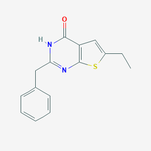molecular formula C15H14N2OS B432996 2-benzyl-6-ethylthieno[2,3-d]pyrimidin-4(3H)-one CAS No. 18593-54-9