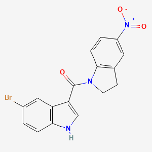 molecular formula C17H12BrN3O3 B4329987 5-bromo-3-[(5-nitro-2,3-dihydro-1H-indol-1-yl)carbonyl]-1H-indole 