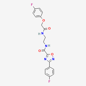 molecular formula C19H16F2N4O4 B4330033 N-(2-{[(4-fluorophenoxy)acetyl]amino}ethyl)-3-(4-fluorophenyl)-1,2,4-oxadiazole-5-carboxamide 