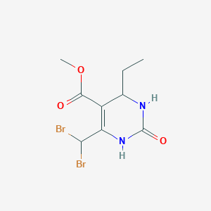 molecular formula C9H12Br2N2O3 B4330035 methyl 6-(dibromomethyl)-4-ethyl-2-oxo-1,2,3,4-tetrahydropyrimidine-5-carboxylate 
