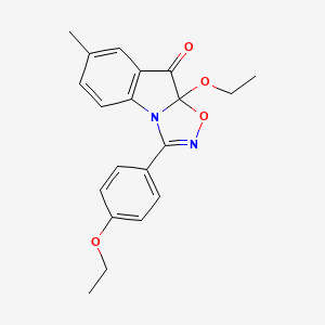 molecular formula C20H20N2O4 B4330146 9a-ethoxy-3-(4-ethoxyphenyl)-7-methyl[1,2,4]oxadiazolo[4,5-a]indol-9(9aH)-one 
