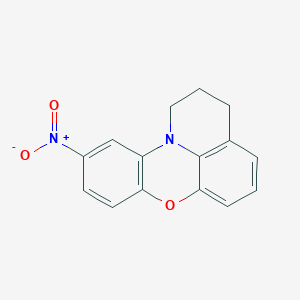 molecular formula C15H12N2O3 B4330149 10-nitro-2,3-dihydro-1H-pyrido[3,2,1-kl]phenoxazine 