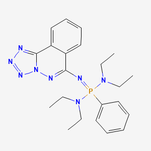 molecular formula C22H29N8P B4330157 N,N,N',N'-tetraethyl-P-phenyl-N''-tetrazolo[5,1-a]phthalazin-6-ylphosphonimidic diamide 
