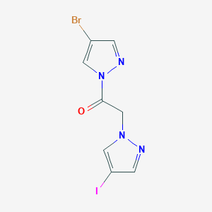 molecular formula C8H6BrIN4O B4330164 4-bromo-1-[(4-iodo-1H-pyrazol-1-yl)acetyl]-1H-pyrazole 