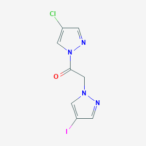 molecular formula C8H6ClIN4O B4330172 4-chloro-1-[(4-iodo-1H-pyrazol-1-yl)acetyl]-1H-pyrazole 