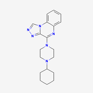 molecular formula C19H24N6 B4330243 4-(4-cyclohexylpiperazin-1-yl)[1,2,4]triazolo[4,3-a]quinoxaline 