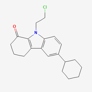 molecular formula C20H24ClNO B4330321 9-(2-chloroethyl)-6-cyclohexyl-2,3,4,9-tetrahydro-1H-carbazol-1-one 